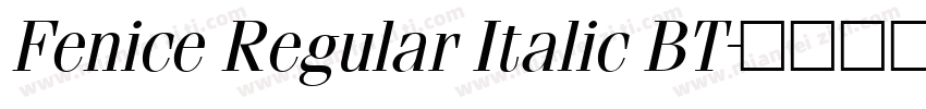 Fenice Regular Italic BT字体转换